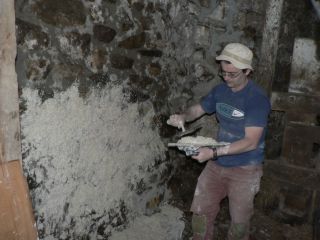 Réalisation d'un enduit au chanvre